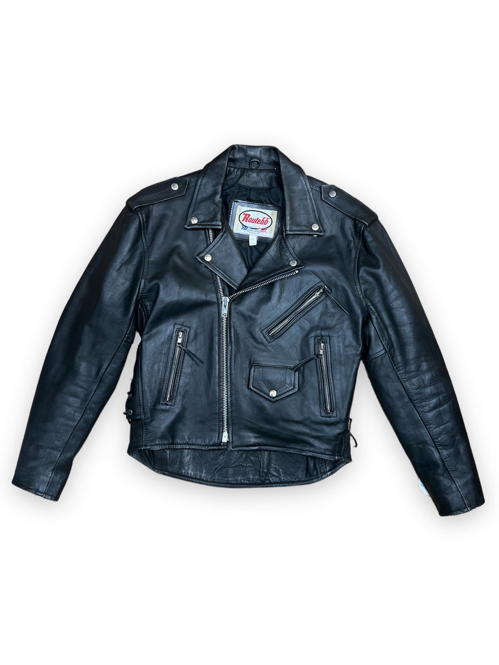 ROUTE 66 LEATHER MOTORCYCLE JACKET