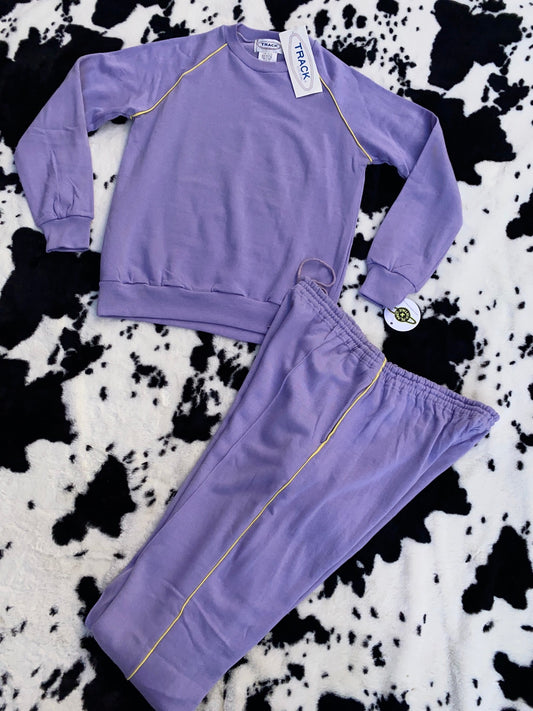 TRACK LAVENDER SWEATSUIT SET