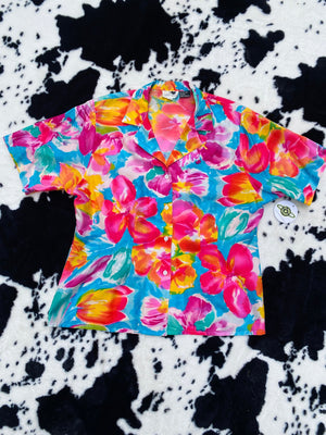 CARRY BACK RAINBOW FLORAL SHIRT
