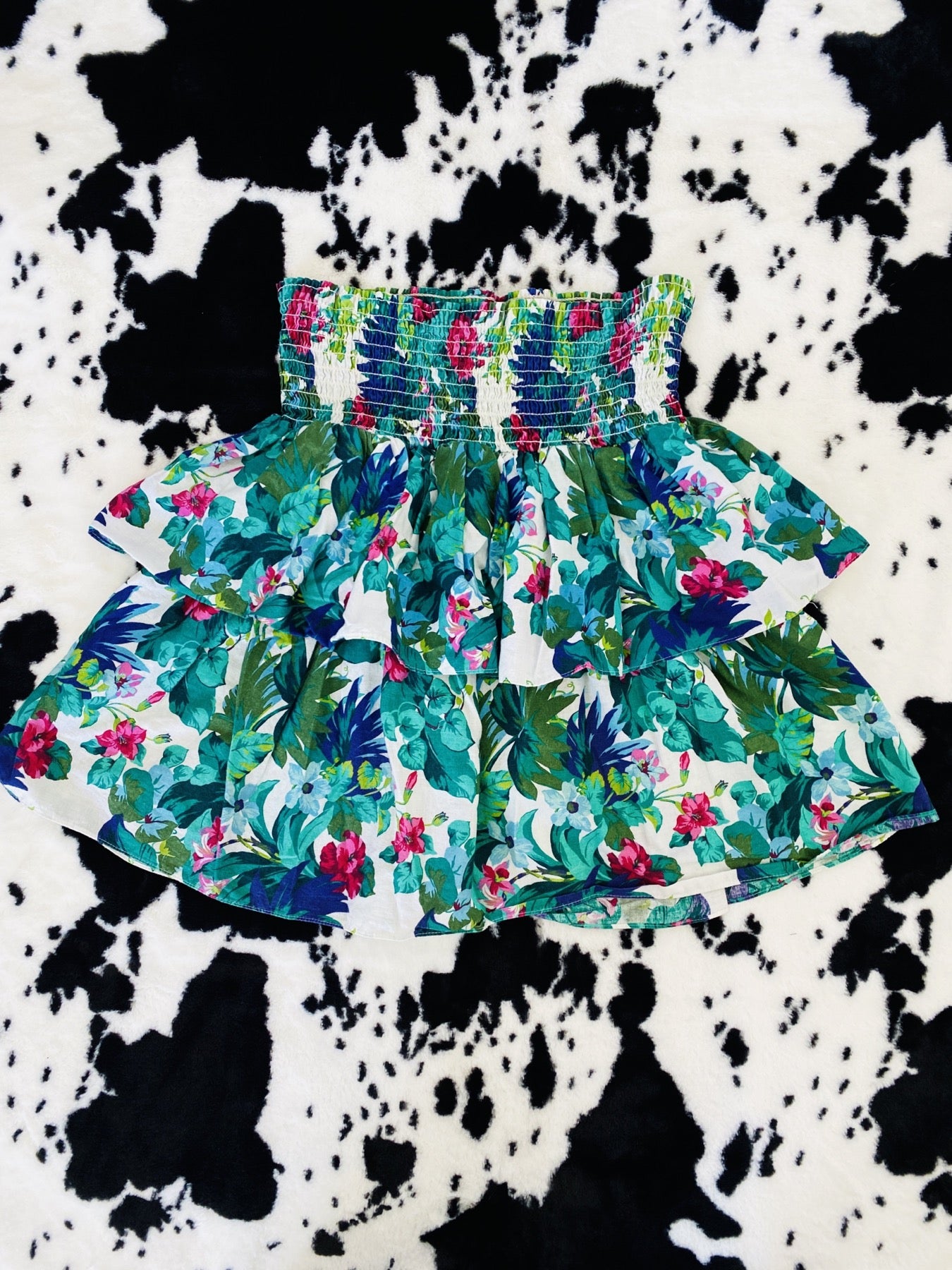 FLORAL RUFFLE SKIRT