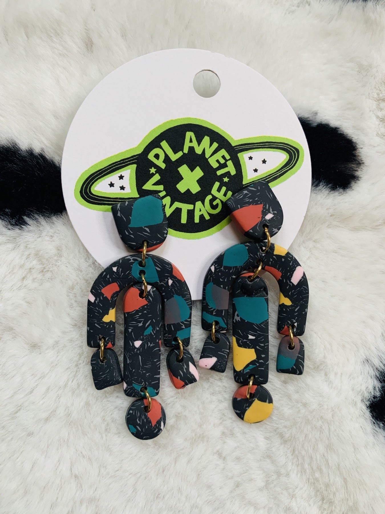 ABSTRACT CLAY PEOPLE EARRINGS