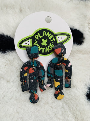 ABSTRACT CLAY PEOPLE EARRINGS
