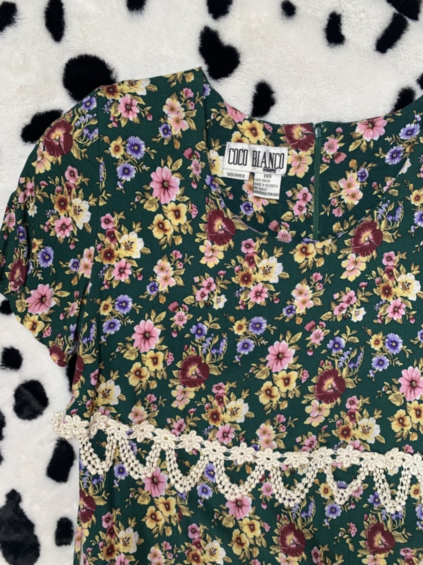 COCO BIANCO FLORAL 90s DRESS
