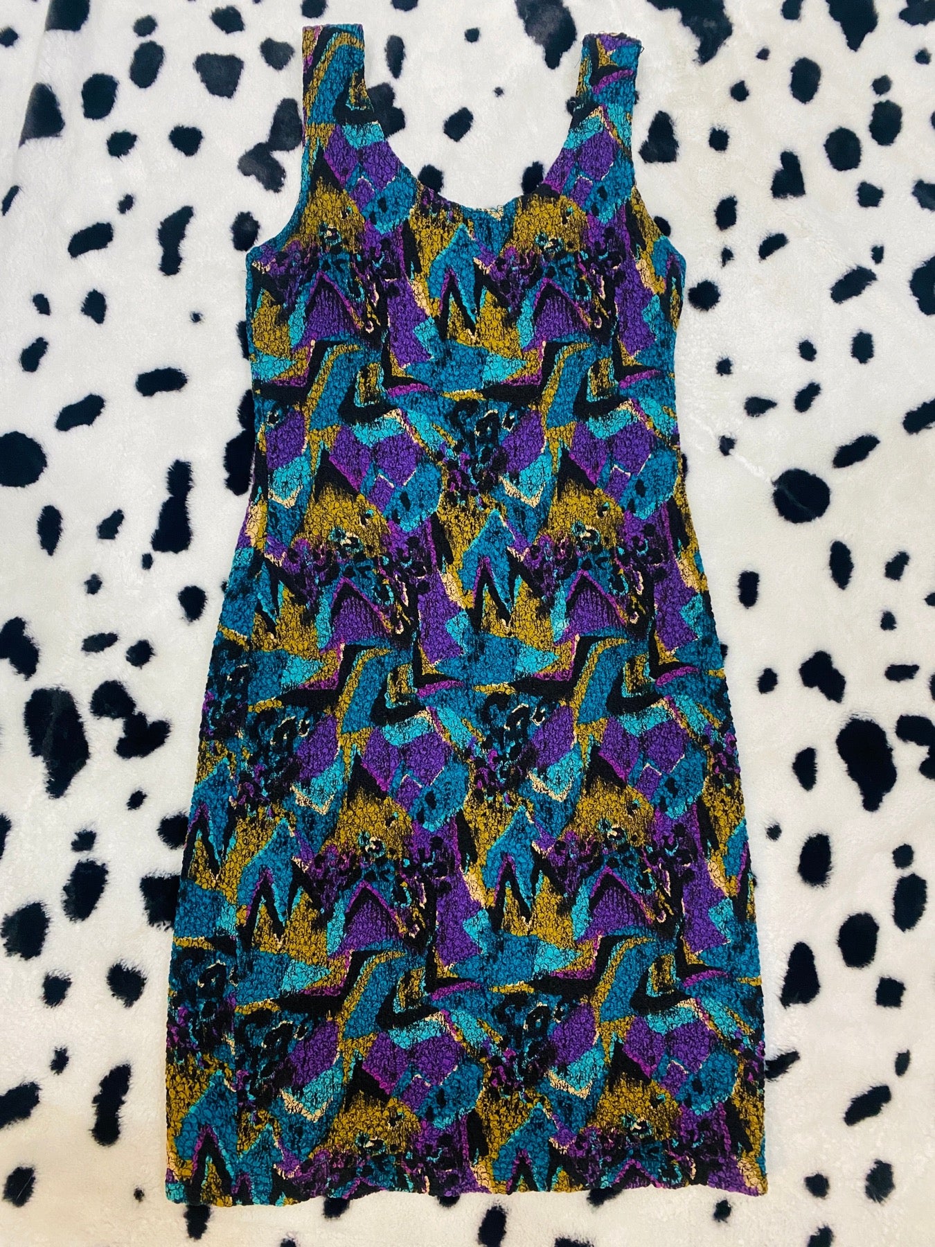 CONTEMPO CASUALS ABSTRACT TANK DRESS
