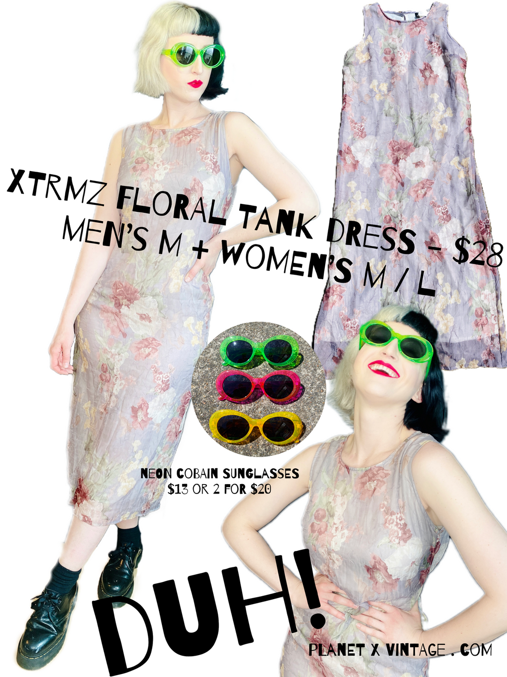XTRMZ FLORAL TANK DRESS