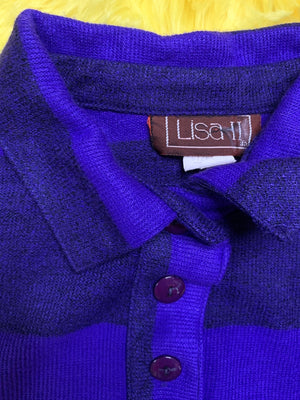 LISA II PURPLE STRIPED RUGBY SHIRT