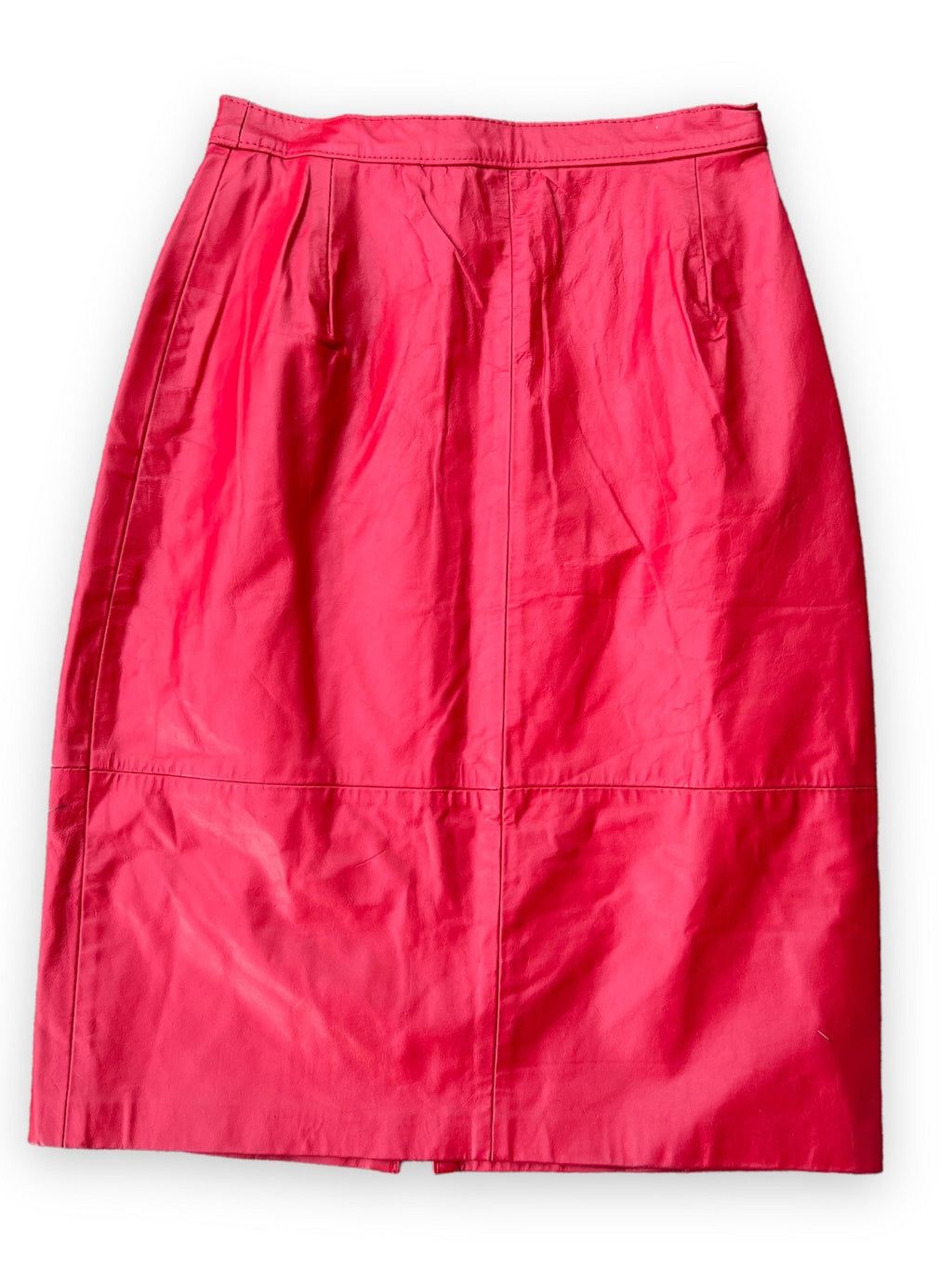 COMINT RED LEATHER SKIRT