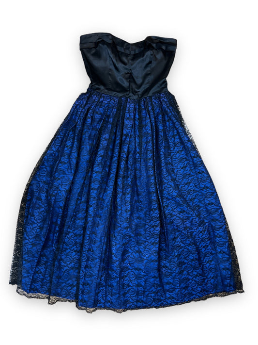 BLACK & BLUE LACE PARTY DRESS