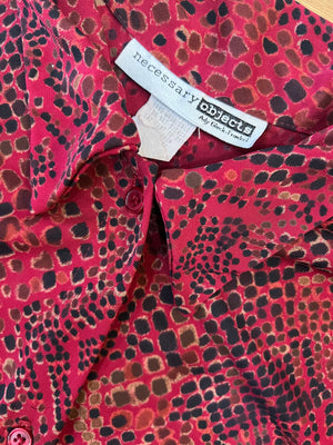 NECESSARY OBJECTS SNAKE PRINT SHIRT DRESS