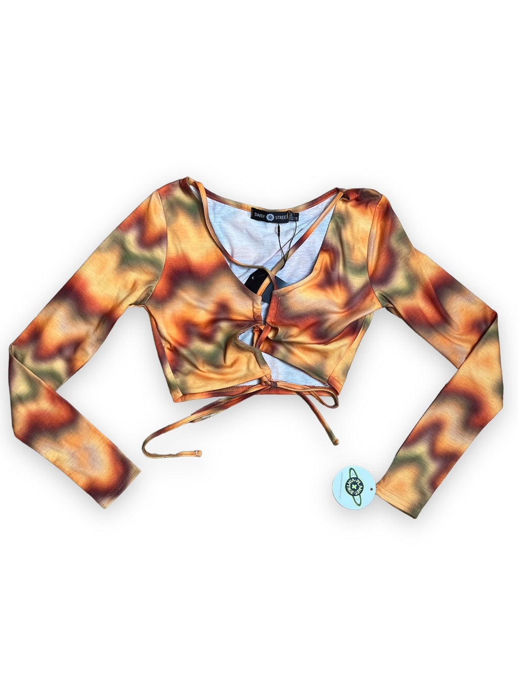 VOLCANO TIE FRONT TOP