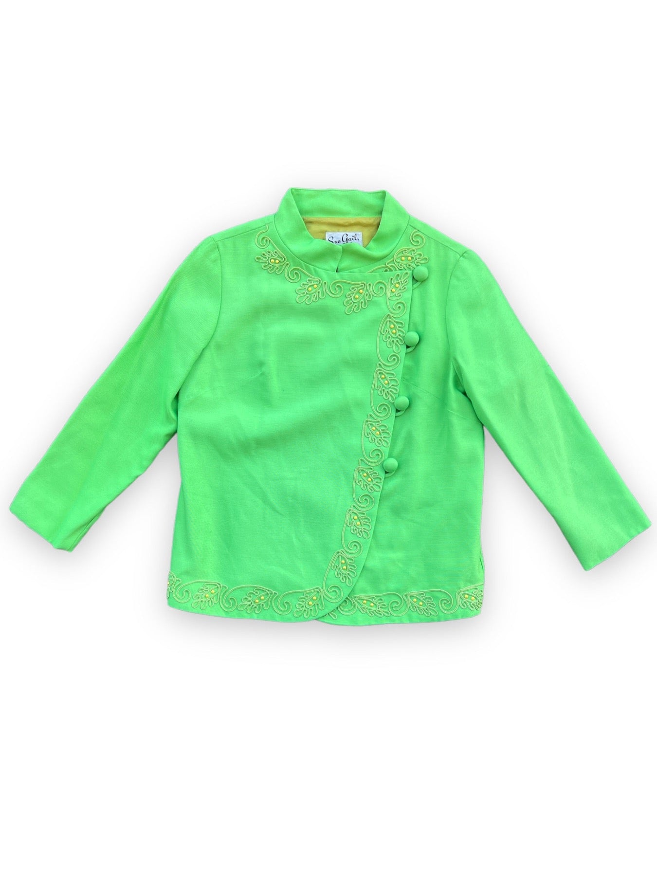 SUE GAIL LIME GREEN DRESS SET