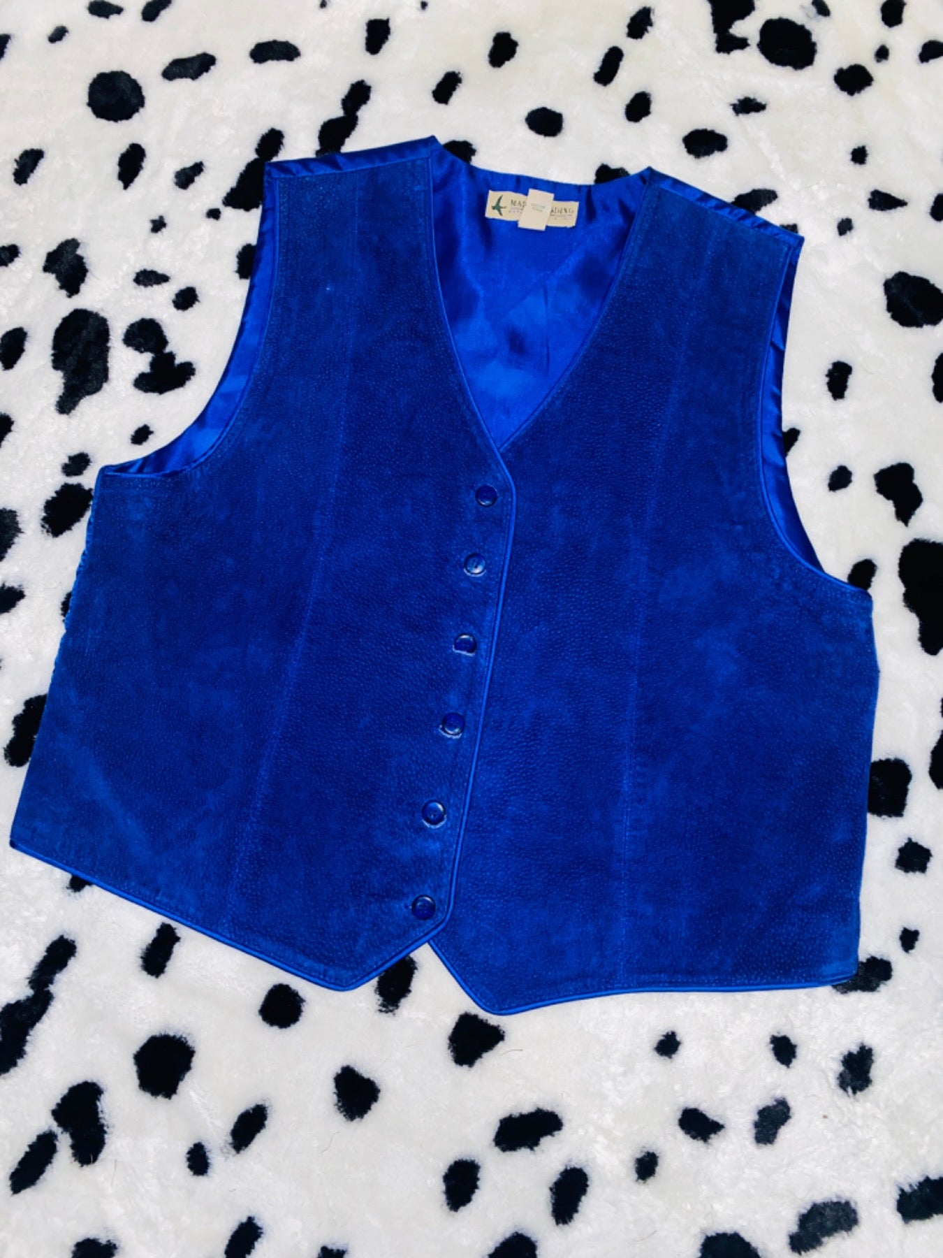 MARSH LANDING BLUE SUEDE VEST