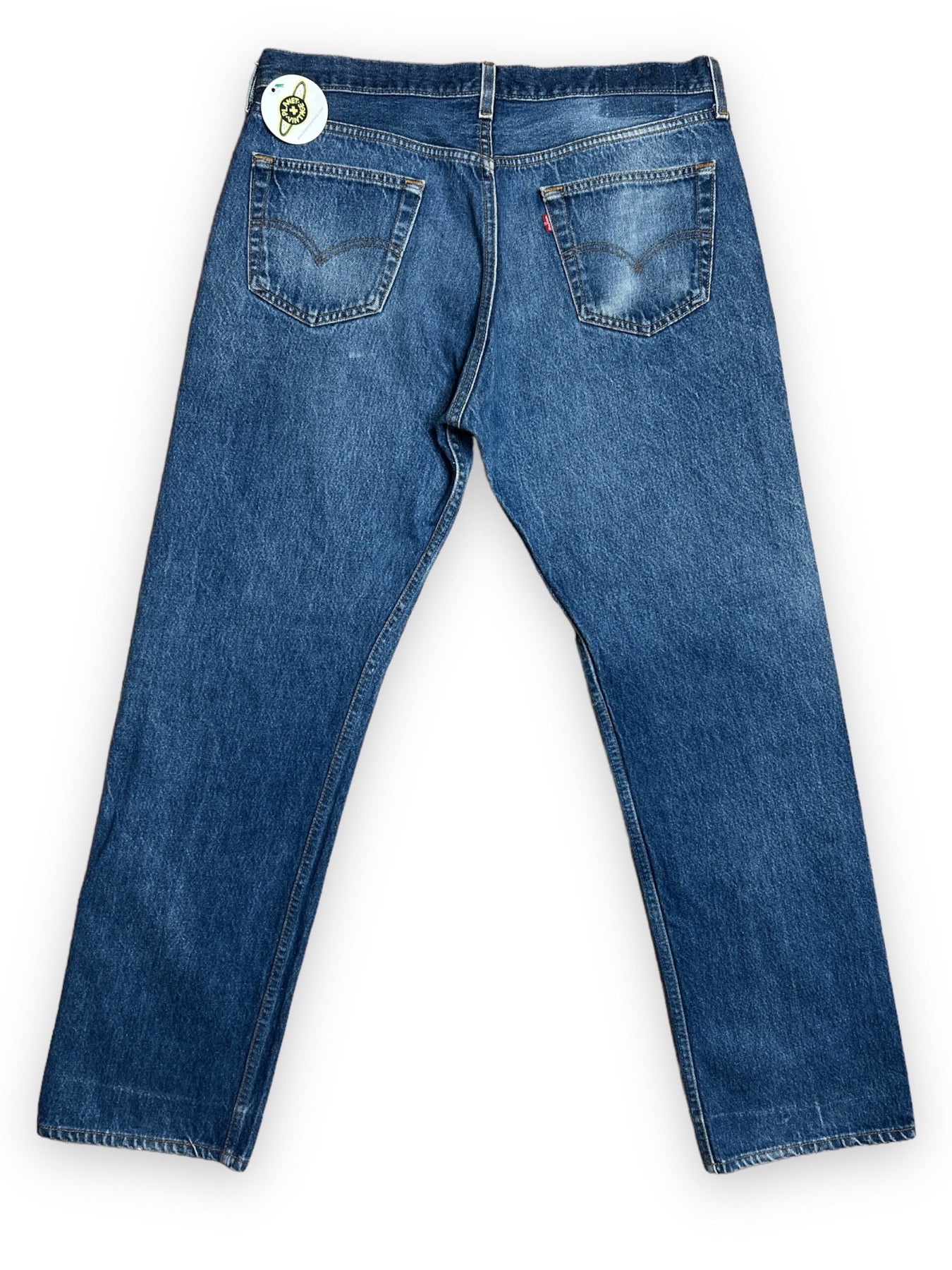 LEVI’S 501 DISTRESSED BUTTON FRONT MEDIUM WASH JEANS
