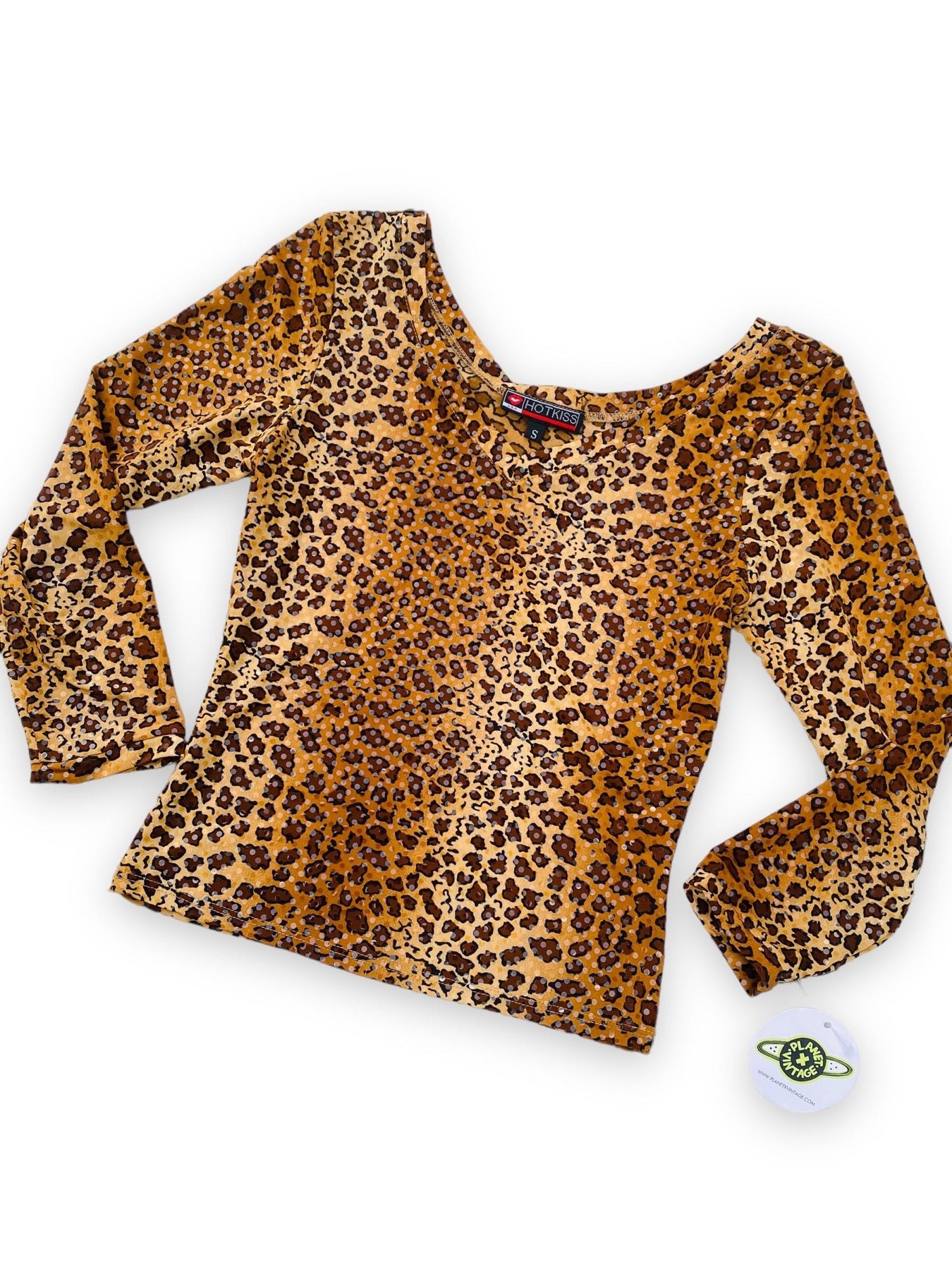 HOT KISS SHINY CHEETAH TOP