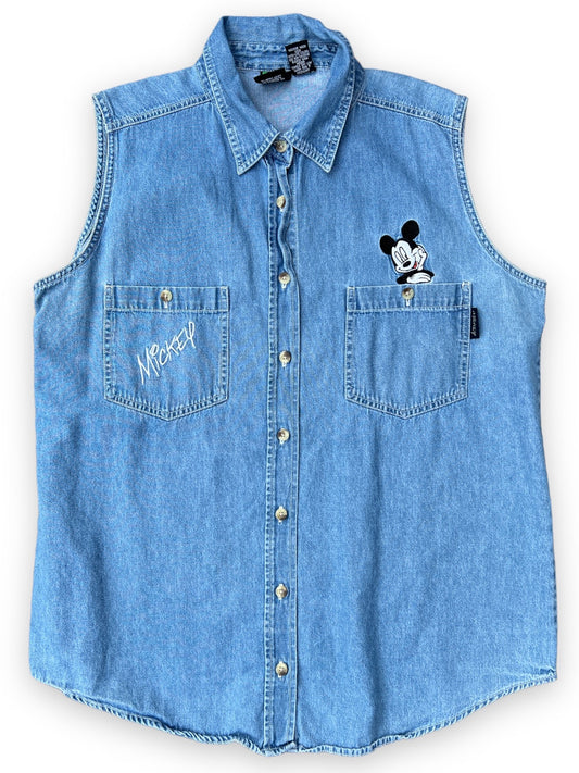 MICKEY UNLIMITED SLEEVELESS DENIM SHIRT