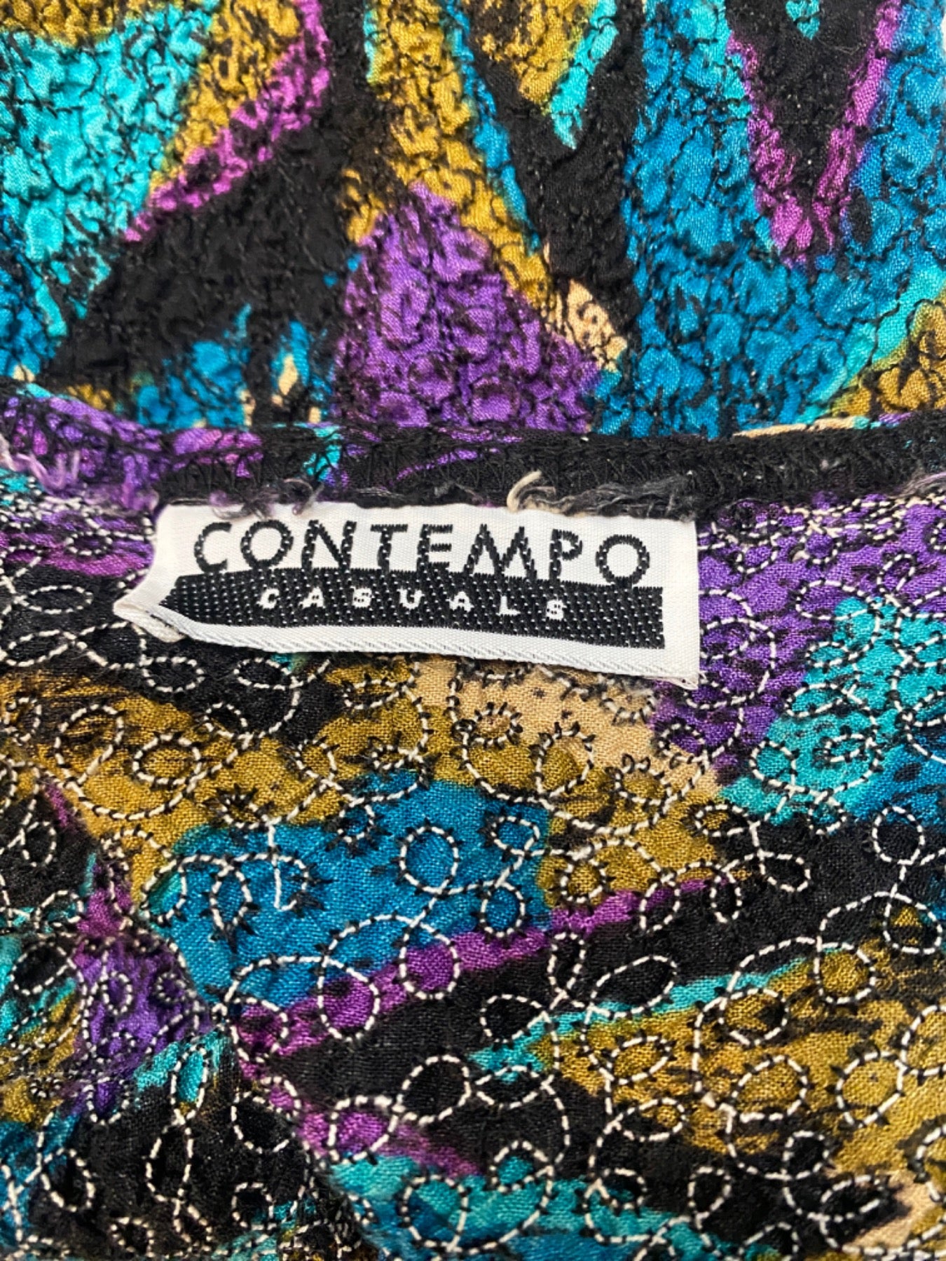 CONTEMPO CASUALS ABSTRACT TANK DRESS