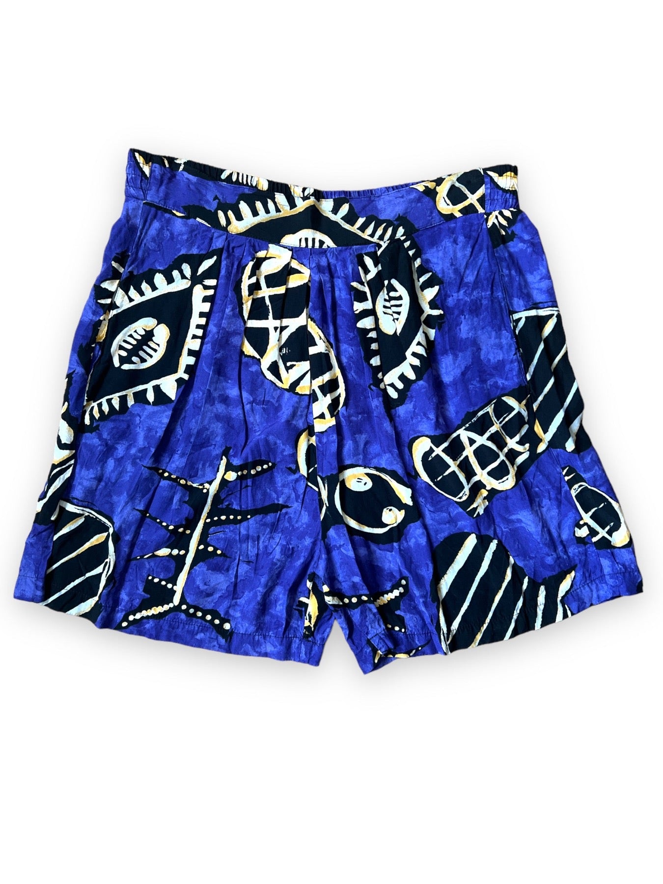 CLIO PURPLE ABSTRACT SHORTS