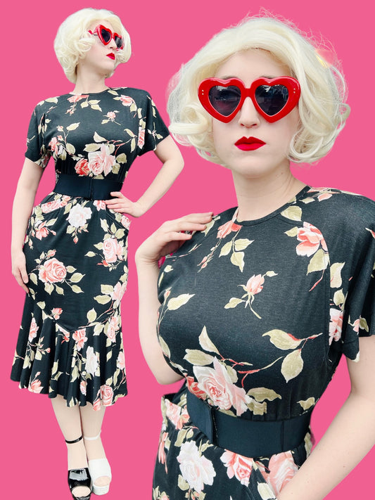 CHOON ROSE PRINT BELTED DRESS