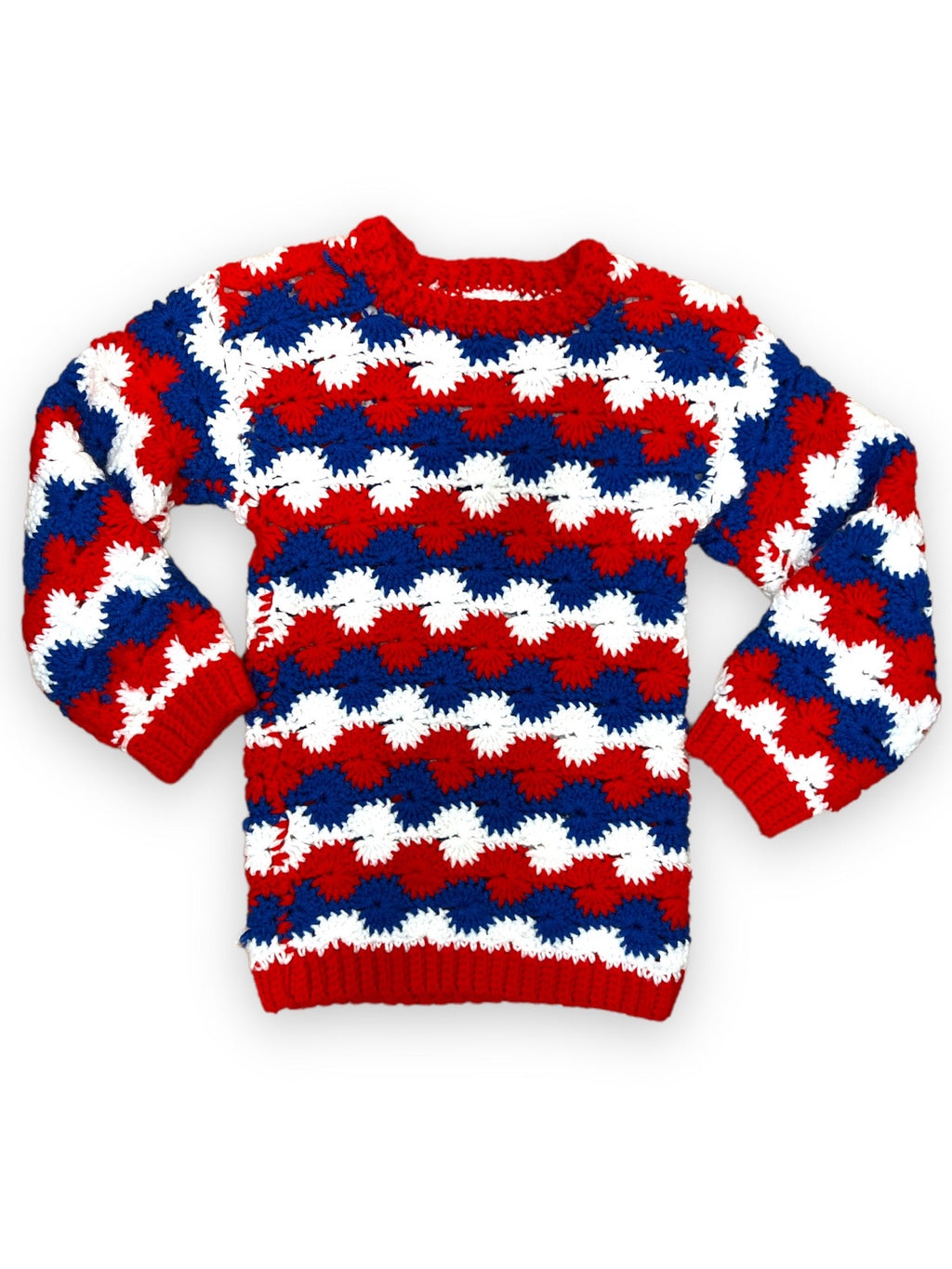 RED WHITE & BLUE KIDS SWEATER