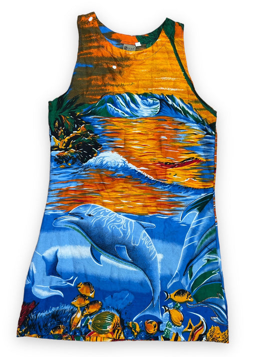 IN GEAR TROPICAL AQUATIC MINI DRESS