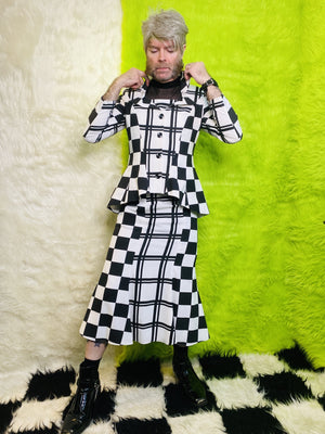 THIS IS MY ART & ITS DANGEROUS CHECKERED 3 PIECE SUIT