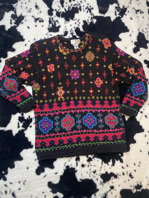 CASUAL CORNER BEADED KNIT SWEATER