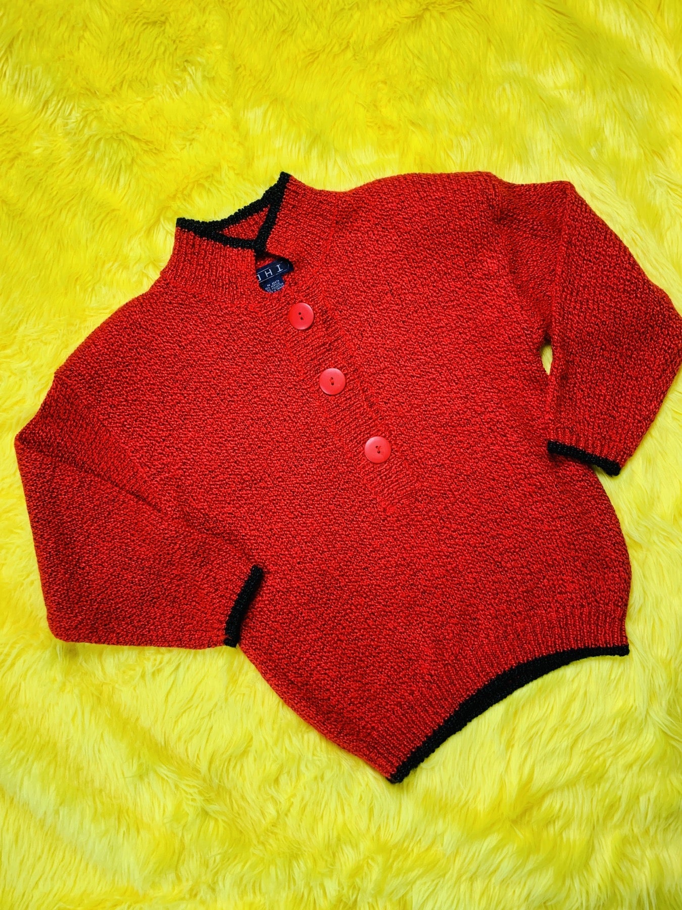 OHI RED KNIT SWEATER