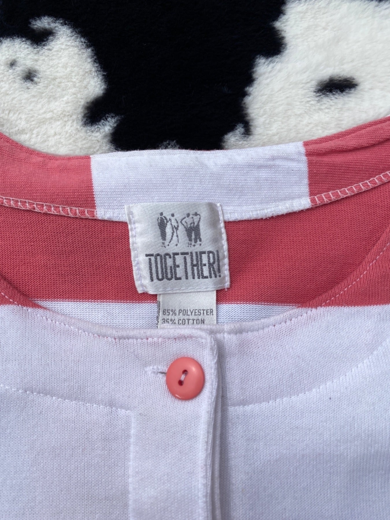 TOGETHER! PINK & WHITE STRIPED TEE
