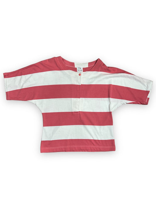 TOGETHER! PINK & WHITE STRIPED TEE